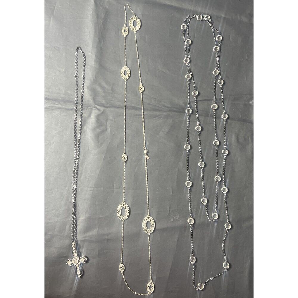 Lot Of Three Simple Simple Necklaces - Cross Classy 16, 20 & 36 Inches